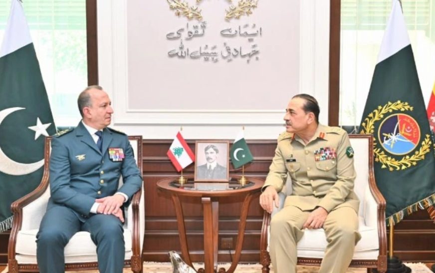 Pakistan and Lebanon Military Chiefs Discuss Defense Cooperation and Regional Security